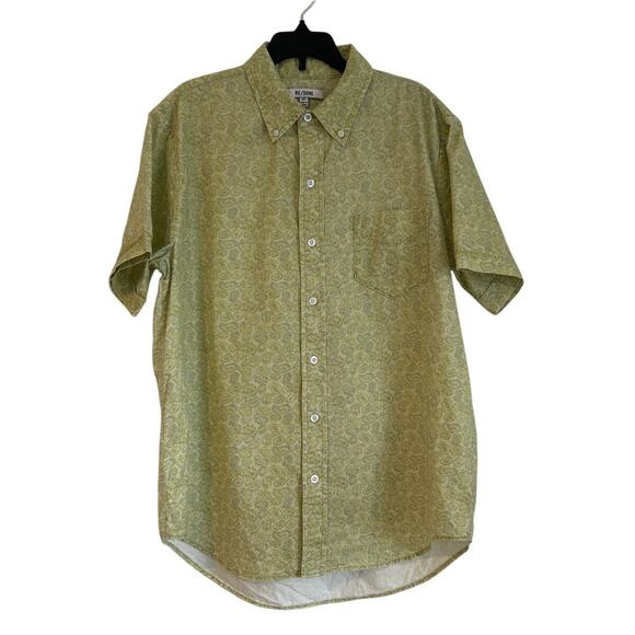 RE/DONE 70s Short Sleeve Shirt Citrus Paisley Cotton Button Front Top, Small - Picture 1 of 7